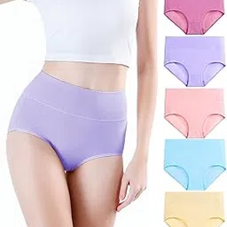 ketkar Women's Cotton Underwear High Waisted Full Coverage Ladies Panties (Regular & Plus Size)-picture-20