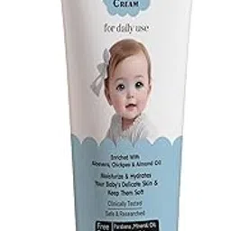 Kreedika Baby Cream Extra Soft 100g | Natural Moisturizer for Newborns & Kids | Face & Body Use | With Aloe Vera, Chickpea & Almond Oil | For Dry Skin | All-Season Use – Winter & Summer image 1