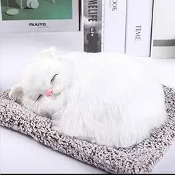 Cute Sleeping Cat Plush Toy with Meow Sound, Gift for Kids Car Dashboard Accessories-picture-17