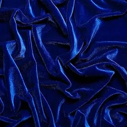 Cottonfry Stretch Velvet Fabric | Luxury & Soft | 60" Wide Roll | 10% Spandex | Sewing, Apparel, Upholstery (1m, Royal Blue), Solid image 1