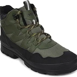 Leap7x DRAWNER-1E Lacing Sporty Casual Trekking Shoes for Men - Olive Green | Comfortable and Durable | Suitable for Walking, Running, Outdoor and Hiking Boot Footwear | Cushioned Footbed-image-65