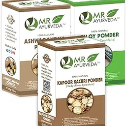 MR Ayurveda Kapoor Kachri, Ashwagandha & Giloy Powder - Pack of 3 (300 Grams)-image-62