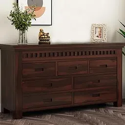 SURYAVANSHAM HANDICRAFT Chest of Drawers for Storage | Wooden Chest of Drawers for Bedroom | Wooden Storage Furniture with 7 Drawers Storage | Sheesham Wood, Walnut Finish-picture-20