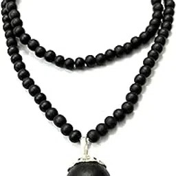 TwiceWise Karungali Malai Original - Original Karungali Malai - Karunkali Mala with Dollar Pendant - Karunkali Japamala - 6mm Spiritual Mala Beads - Japamala for Meditation - Women Meditation Beads-image-34