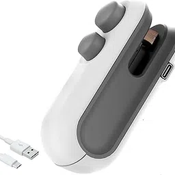 Portable Mini Sealing Machine, Handheld Packet Sealer for Food, Snacks, Chips, Fresh Storage, Plastic Bags Sealing Machine (Dark White)-picture-30