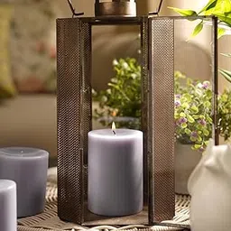Pure Home + Living Purple Black Amber Pillar Candle - Large-picture-16