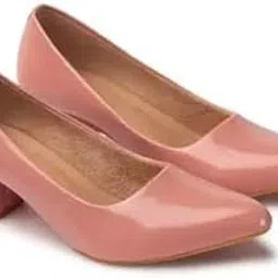 Women's Block Heel Pump in Synthetic Leather with Comfortable TPR Sole Heels for Office-picture-41