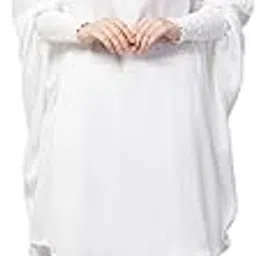 nazneen Women's Solid Plain Two-Piece Khimar and Skirt Set | Ready to Wear Instant Hijab cum Naqab for Daily Islamic Use | Muslim Outfit | Ethnic and Fusion Wear for Women-picture-19