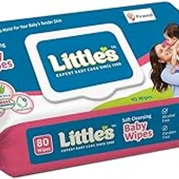 Little's Soft Cleansing Baby Wipes Lid Pack (80 Wipes/Packet)-picture-38