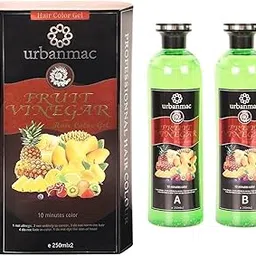 URBANMAC Fruit Vinegar Hair Color – Long-Lasting Black Gel Dye for Men & Women (BLACK, 500 ML)-picture-10