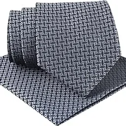 Kavove The Wonder Abstract silver Necktie For Men-image-16