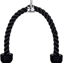 generic Golden Flock Deluxe Tricep Rope Cable Attachment, Exercise Machine Attachments Pulley System Gym Pull Down Rope with Carabiner-picture-18