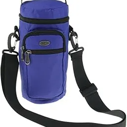 Calandis Water Bottle Holder Carrier with 3 Pockets and Adjustable Shoulder Strap Dark Blue-picture-12