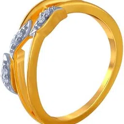 p.c. chandra jewellers 14k (585) Yellow Gold and American Diamond Ring for Women-picture-20