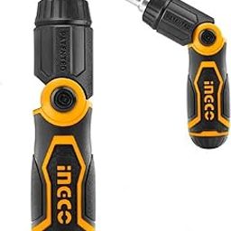 INGCO 13 IN 1 Ratchet Screwdriver Set, INGCO Style Ratchet Handle Folding Handle, High Auality Ratchet 12 Pcs 6.35 * 25 mm Screwdriver Bits-picture-31