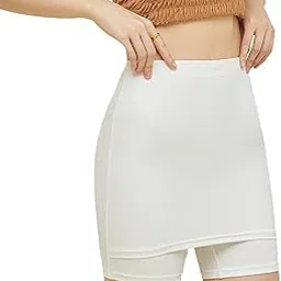 Double Layer Shorts Milk Silk Women and Girls white L|Clothing, Shoes & Accessories | Womens Clothing | Shorts-image-44