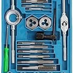 Hetkrishi 40pcs Tap Die Set M3-M12 Screw Thread Metric Taps |Wrench Dies DIY Kit with Box Alloy Steel Hand Tools Thread Screwdriver|-image-34