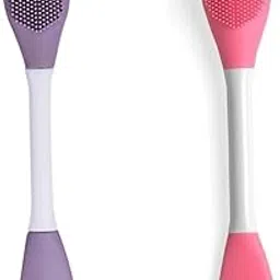 Silicone Face Mask Applicator, Facial Mask Brushes for Mud, Charcoal, Clay Mixed Mask, Soft Makeup Beauty Brush Tools for Apply Cream, Lotion (2 Packs)-image-20
