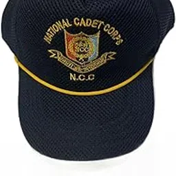 National Cadet Corps Official Mesh Cap, Black with Gold Trim, Embroidered NCC Logo-picture-42