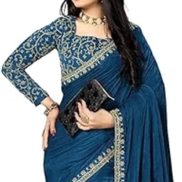 Women's Velvet Saree image 1