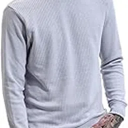 snitch Men Ribbed Crew Neck Textured Regular Fit Hem Sweatshirts-picture-37