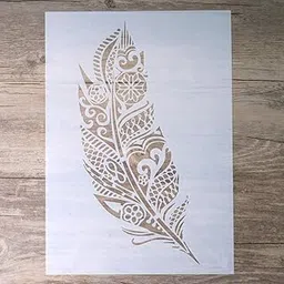 DIY Decorative Mandala Feather Stencil Template for Scrapbooking Painting on Walls Furniture Crafts (A3 Size)-picture-31