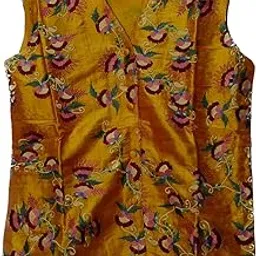 craftbazar Kashmiri Silk Allover Beautiful Embroidered Work Waist Coat-picture-41