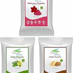 Manaali Naturals Methi, Amla, Hibiscus Powder Combo - 300g(100g x Pack of 3) |Fenugreek/Methi Seeds Powder, Amla Powder Hibiscus Flower Powder For Face Pack, Hair Growth| Skin & Hair Care-picture-38