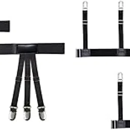 4pcs Adjustable Elastic Shirt Stays Garters with Locking Non-Slip Clips for Mens-image-35