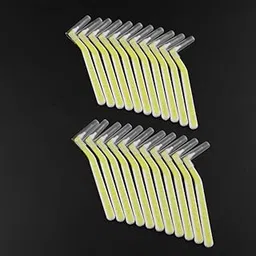 BAZPUR MART 22x Interdental Brush Toothpick Floss Teeth Cleaning Brush Yellow 0.4mm-image-54