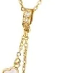 cling Anti Tarnish White Clover Drop Necklace – Stainless Steel Micro-Plated Pendant – Waterproof, Hypoallergenic, Elegant Lucky Clover Jewelry for Women-picture-36