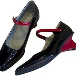 fulaida British Leather Heels for Women Shallow Mouth Square Toe Formal Shoes-picture-27