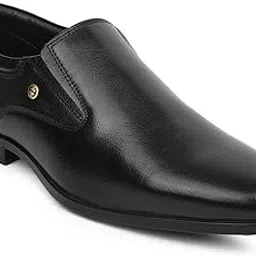 liberty Healers UDL-8 Formal Non Lacing Mocassin Shoes for Men with PU Sole | Comfortable and Lightweight | Cushioned Footbed | Suitable for Office Wedding image 1