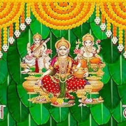 Decorative Pooja Cloth for Background – Spiritual Temple Backdrop Fabric | Ideal for Ganesh, Diwali, Navratri | B86-picture-15