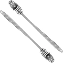 ASvik Creation (Pack of 2) Bottle Cleaning Brush Silicone Long Handle, Water Bottle, Containers, Vase and Glass, Bottle Cleaner for Kitchen Accessories Kitchen Tools Item Products Gadgets 28 CM image 1