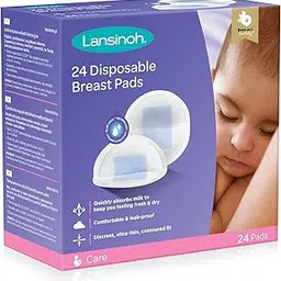 Lansinoh Disposable Nursing Breast Pads, Prevent Leakage, Ultra Thin and Discreet with Perfect Contoured Fit, Soft & Skin Friendly, Maximum Absorbency, Individually Wrapped for Convenience, 24 Count-image-21