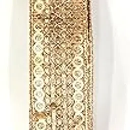 Decorative Ribbon Lace, Gold Stripe Pattern, Polyester, 800 cm Length x 3.2cm Width, Gift Wrapping, Stiching,Decoration 8 Metre-picture-11