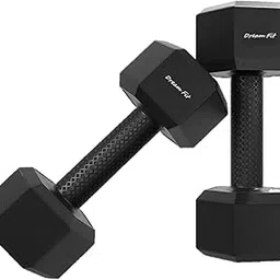 DREAM FIT PVC Hex Fixed Dumbbells Set for home gym - 1 pair (8Kg (4Kg x 2))-picture-14