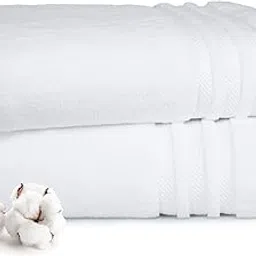 MYTRIDENT Finesse 2 Piece Bath Towels, 625 GSM, 100% Cotton, White-picture-22