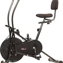 Lifeline Fitness LE-103BS Air Bike Exercise Cycle with Moving Handles with Back Support for Home Gym Workout with Vertically and Horizontally Adjustable Seat Weight Loss at Home, Max User Weight 100kg-picture-21