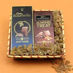 SFU E Com Dry Fruit Hamper Pack with Temptation, Bournville & Raisin | Ideal for Rakhi, Diwali and Festive Gifting | Premium Dry Fruit Hamper For Corporate Gifts, Family, Friends, New year | 285-picture-20