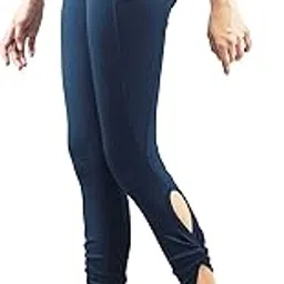Imperative HIGH Rise Women Tights/Yoga Pants/Leggings with Pockets | 4 Way Stretchable| Knot Styling at The Bottom Airforce-picture-20