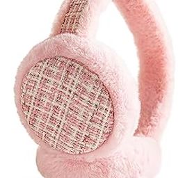 syga Winter Earmuffs with Plush, Warm & Cozy Lattice Pattern for Kids, Adult-picture-40