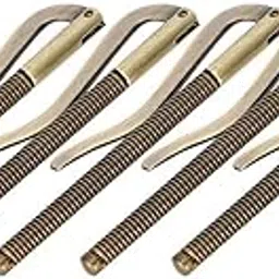 biitfuu 5Pcs Money Cash Clip Electroplated Steel High Hardness Spring Metal Money Clip 85mm for Leather Wallet(Bronze)-picture-14