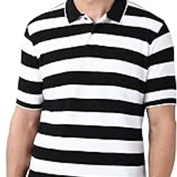 peter england Men's Striped Regular Fit T-Shirt-picture-20