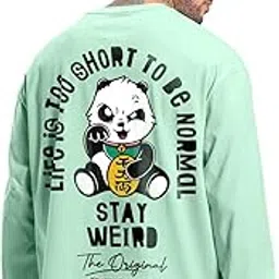 bewakoof Men's Graphic Print Oversized Fit T-Shirt-picture-41