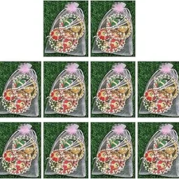 saugat traders Handmade Gota Patti Bangles with Hangings Return Gift for Women for Pooja Varalakshmi Vratham, Wedding, Haldi Ceremony, Mehndi Function, Bridal Shower Gifting Potli Bags (10 Pairs)-picture-54