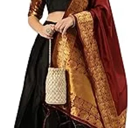 fabcartz Art Silk Embellished Semi Stitched South Indian Half Saree (Free Size)-picture-33