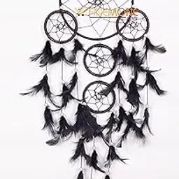 ANEMONE MART® Dream Catcher Black & Wall Hanging 4 Ring-picture-32