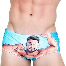 taddlee Sexy Men Swim Briefs Bikini Sexy Swimwear Swimsuits Blue Swimming XXL (L)-picture-21